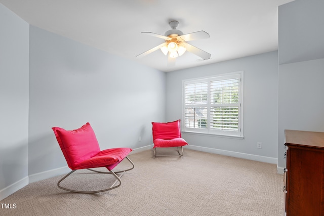 534 Siltstone Pl, Cary, NC 27519 - living area with carpet and a ceiling fan