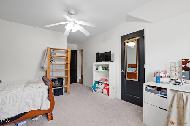 534 Siltstone Pl, Cary, NC 27519 - bedroom featuring light carpet and a ceiling fan