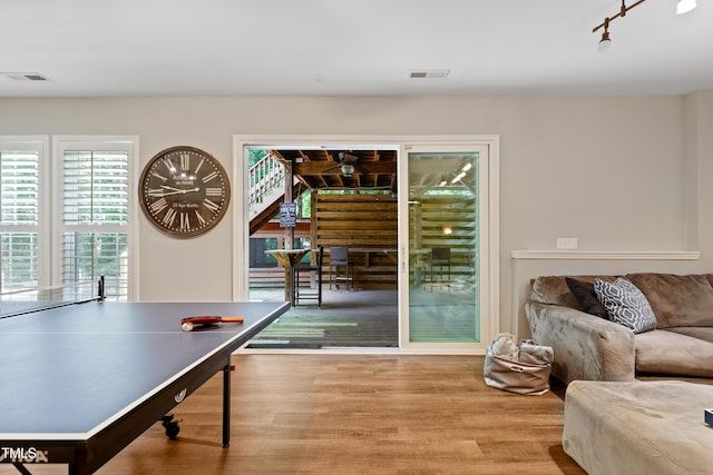 534 Siltstone Pl, Cary, NC 27519 - rec room with wood finished floors