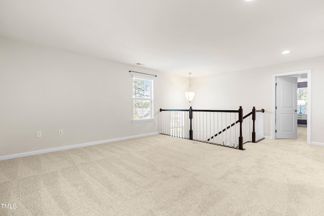 3504 Regent Pines Dr, New Hill, NC 27562 - spare room featuring carpet flooring and recessed lighting