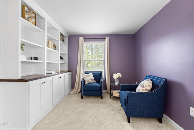 3504 Regent Pines Dr, New Hill, NC 27562 - sitting room with light colored carpet and baseboards