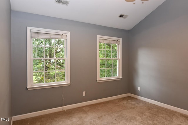 3209 Leebrook Rd, Raleigh, NC 27616 - empty room with healthy amount of natural light, carpet flooring, and vaulted ceiling