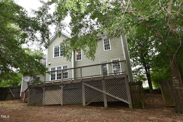 3209 Leebrook Rd, Raleigh, NC 27616 - back of property featuring a wooden deck