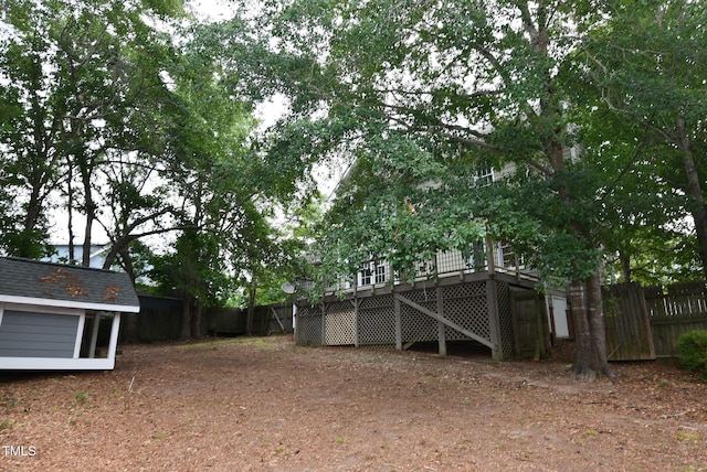 3209 Leebrook Rd, Raleigh, NC 27616 - view of yard featuring a wooden deck