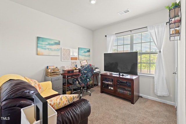 2730 Spring Valley Dr, Creedmoor, NC 27522 - carpeted home office featuring baseboards