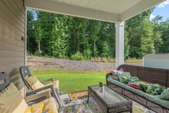 2730 Spring Valley Dr, Creedmoor, NC 27522 - view of patio / terrace featuring outdoor lounge area