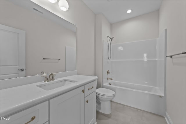 543 Allessandra Dr, Clayton, NC 27527 - bathroom with vanity, bathing tub / shower combination, and tile patterned flooring