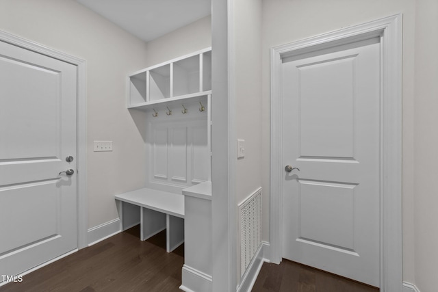 543 Allessandra Dr, Clayton, NC 27527 - mudroom featuring dark wood finished floors and baseboards