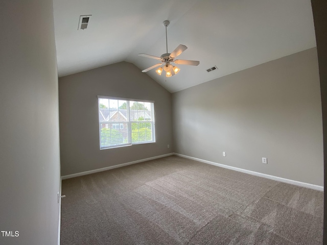 545 Writers Way, Morrisville, NC 27560 - carpeted empty room with ceiling fan and vaulted ceiling