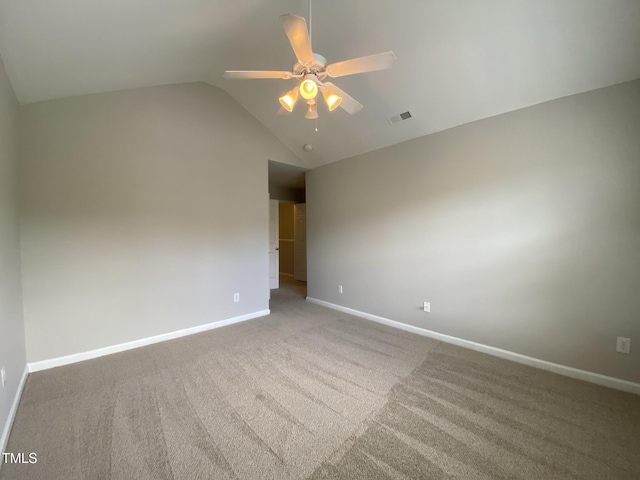 545 Writers Way, Morrisville, NC 27560 - unfurnished room featuring lofted ceiling, ceiling fan, and carpet floors