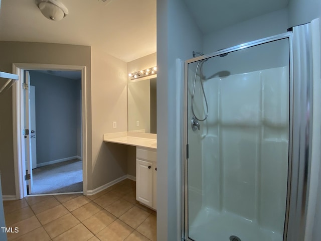 545 Writers Way, Morrisville, NC 27560 - full bath featuring a stall shower, tile patterned flooring, and vanity