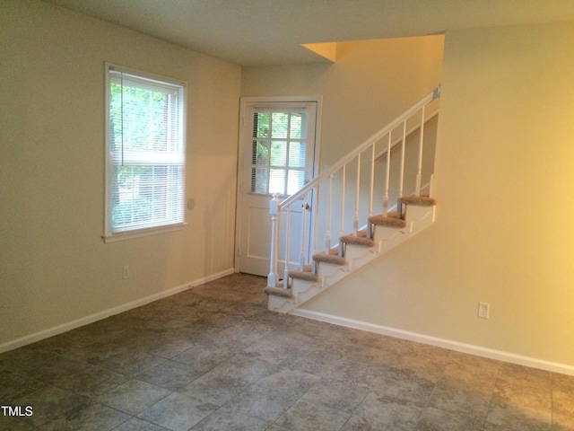 1505 Harth Dr, Garner, NC 27529 - foyer entrance with stairs and baseboards