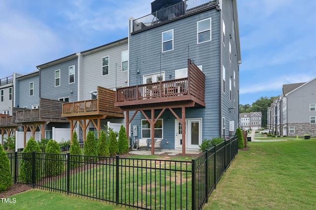 2055 Eva Pearl Dr, Apex, NC 27502 - back of house featuring a residential view and a wooden deck