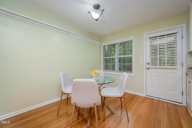8 Mandy Ct, Durham, NC 27707 - dining room featuring light wood-style floors and baseboards