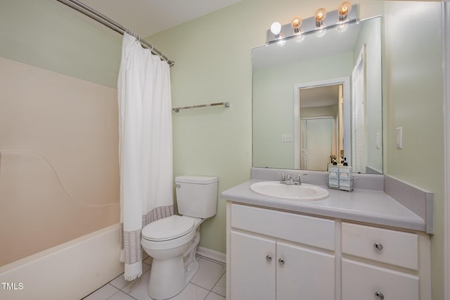 8 Mandy Ct, Durham, NC 27707 - full bathroom featuring tile patterned floors, vanity, and shower / bath combo
