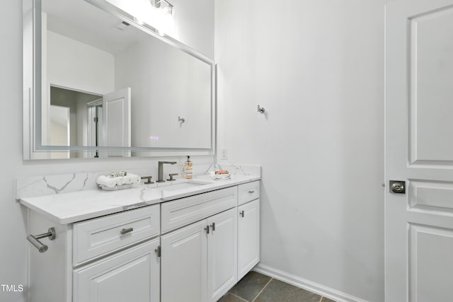 9201 Wooden Rd, Raleigh, NC 27617 - bathroom with vanity and tile patterned floors