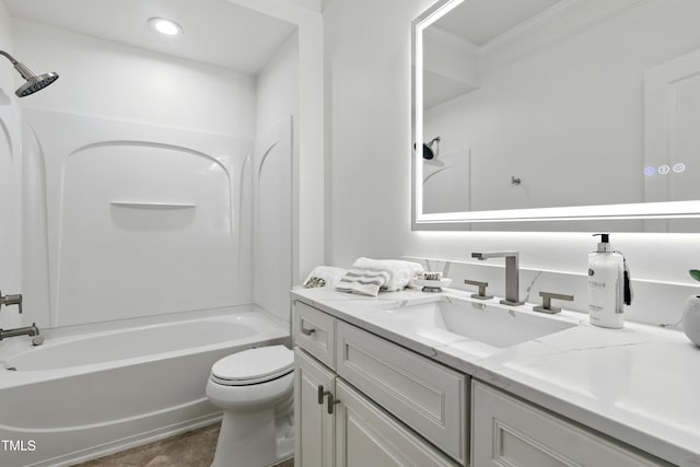9201 Wooden Rd, Raleigh, NC 27617 - bathroom featuring vanity, shower / tub combination, and crown molding