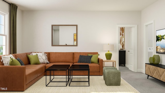 317 Calvander Ln, Apex, NC 27539 - living room with carpet and baseboards