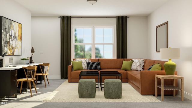317 Calvander Ln, Apex, NC 27539 - living area featuring light colored carpet and baseboards