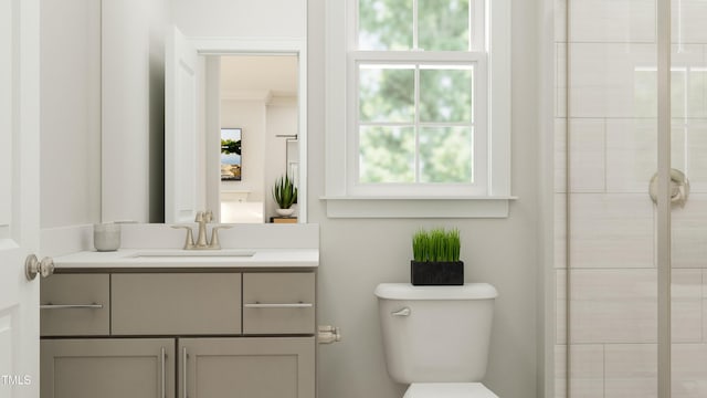 317 Calvander Ln, Apex, NC 27539 - bathroom featuring vanity and tiled shower