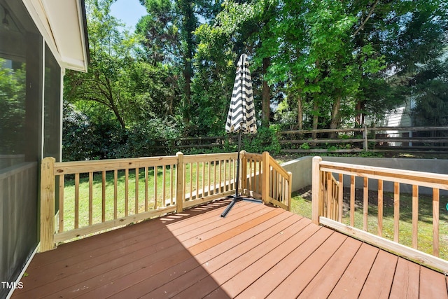 3811 Cottonwood Dr, Durham, NC 27705 - deck with a fenced backyard