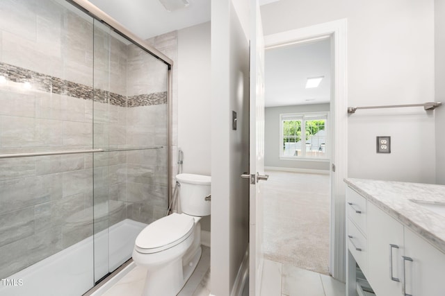 3811 Cottonwood Dr, Durham, NC 27705 - bathroom featuring a stall shower and vanity