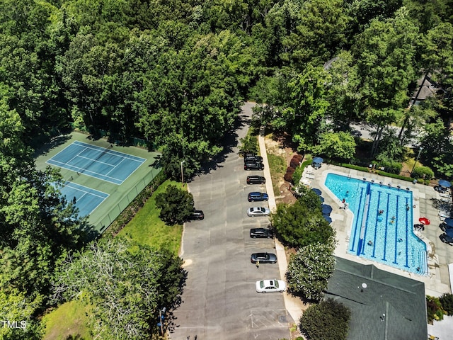 3811 Cottonwood Dr, Durham, NC 27705 - aerial view of a pool