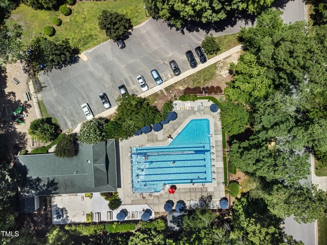3811 Cottonwood Dr, Durham, NC 27705 - bird's eye view of a pool