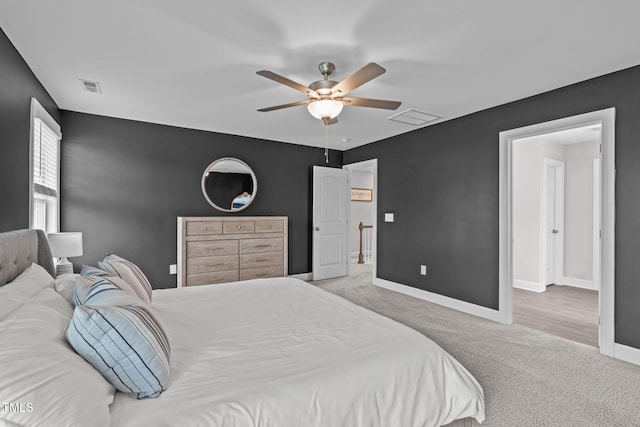 1214 Valley Dale Dr, Fuquay Varina, NC 27526 - carpeted bedroom with baseboards and ceiling fan