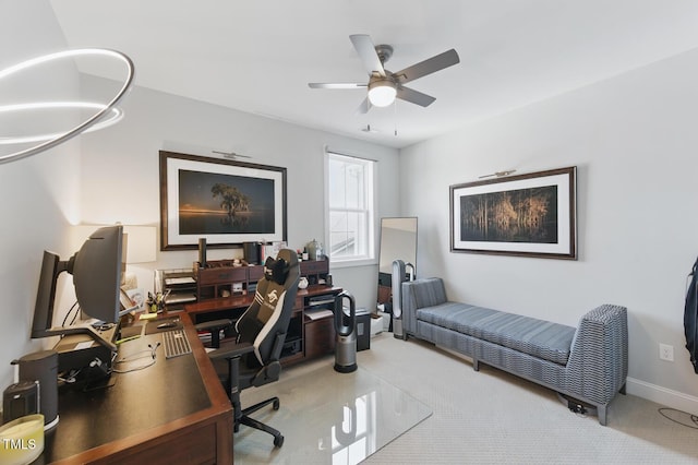 1008 Whistler St, Durham, NC 27713 - office with light colored carpet and a ceiling fan