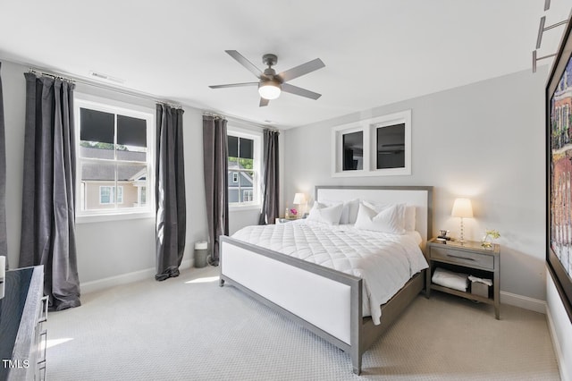 1008 Whistler St, Durham, NC 27713 - carpeted bedroom with baseboards and ceiling fan