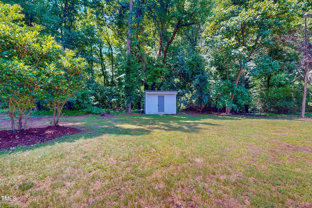 303 Winhaven St, Roxboro, NC 27573 - view of green lawn with a storage shed