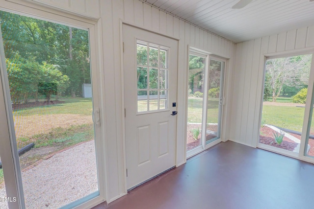 303 Winhaven St, Roxboro, NC 27573 - entryway with finished concrete flooring