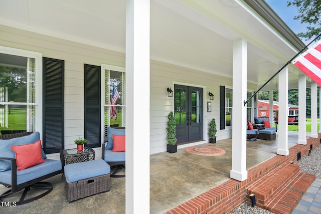 633 Fleming Rd, Youngsville, NC 27596 - porch with french doors