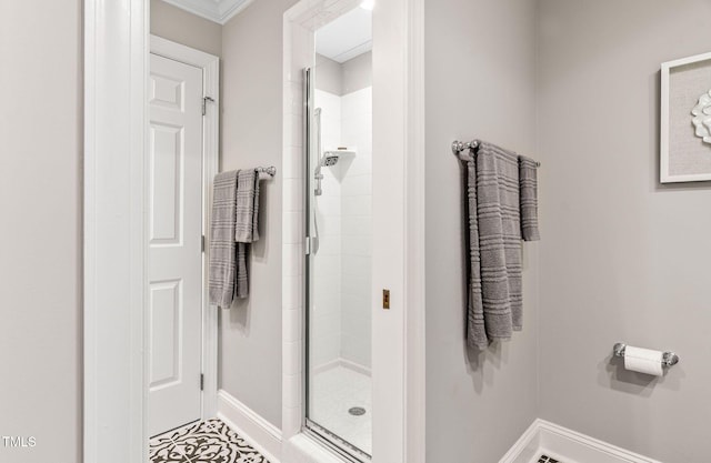 114 Kendleton Pl, Cary, NC 27518 - full bathroom with baseboards and a stall shower
