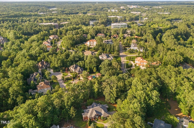 114 Kendleton Pl, Cary, NC 27518 - aerial view of property and surrounding area with a forest