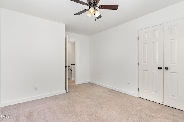 1006 Mingo Pl, Knightdale, NC 27545 - unfurnished bedroom featuring carpet floors, a closet, and ceiling fan