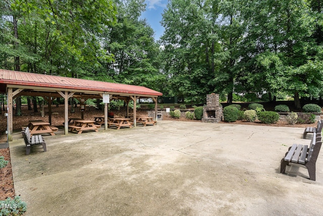 1006 Mingo Pl, Knightdale, NC 27545 - view of community featuring a patio, view of scattered trees, and a gazebo