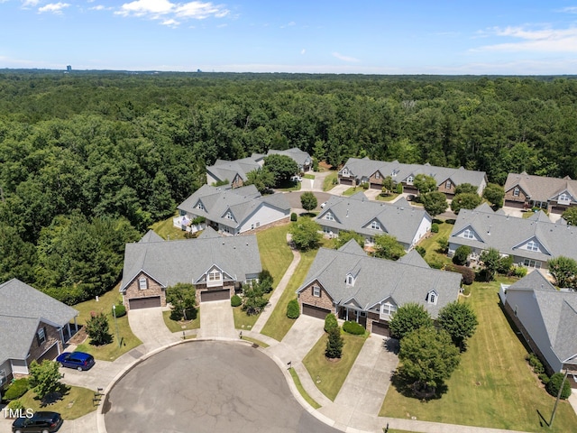 5216 Marcella Ct, Durham, NC 27707 - aerial perspective of suburban area featuring a forest