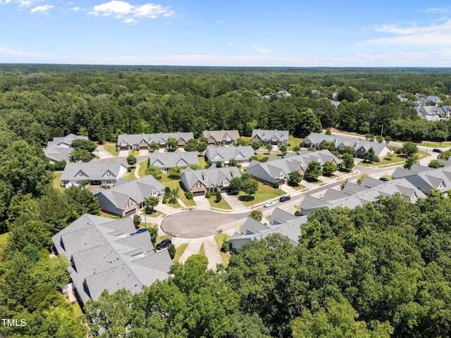 5216 Marcella Ct, Durham, NC 27707 - aerial view of residential area featuring a forest