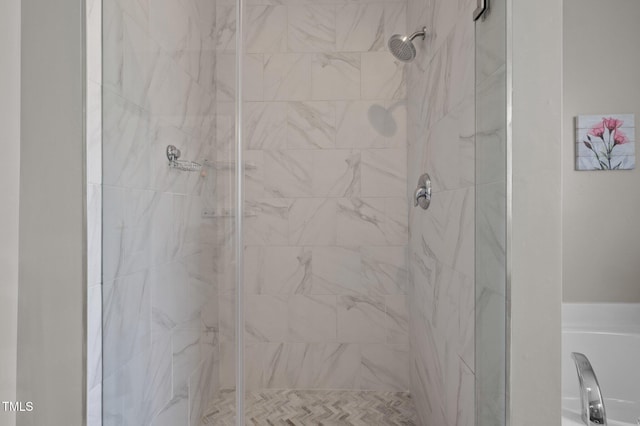 5216 Marcella Ct, Durham, NC 27707 - bathroom with a shower stall