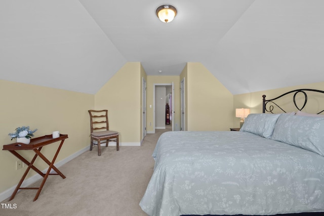 5216 Marcella Ct, Durham, NC 27707 - bedroom featuring lofted ceiling and light carpet