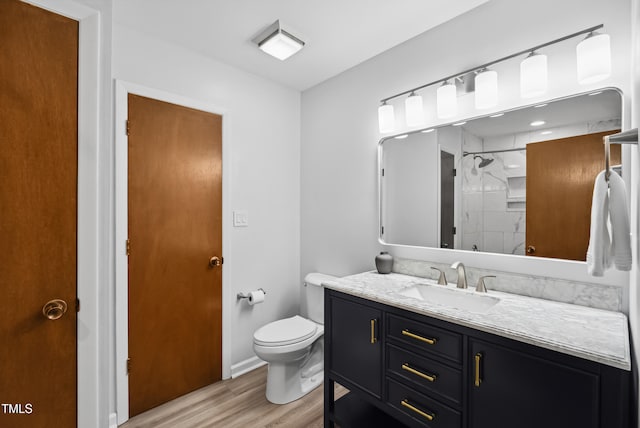 113 Twisted Oak Pl, Durham, NC 27705 - bathroom featuring vanity, wood finished floors, and a shower