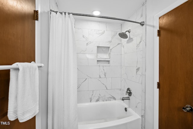 113 Twisted Oak Pl, Durham, NC 27705 - bathroom with shower / tub combo with curtain