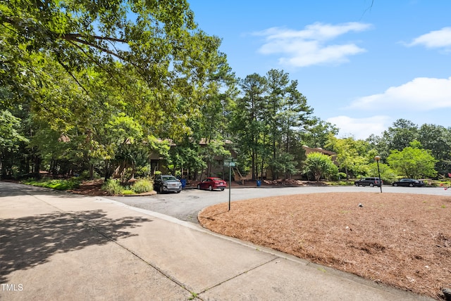 113 Twisted Oak Pl, Durham, NC 27705 - view of concrete road with view of wooded area
