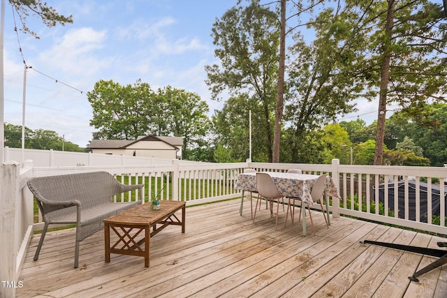 5400 Kaplan Dr, Raleigh, NC 27606 - view of wooden deck