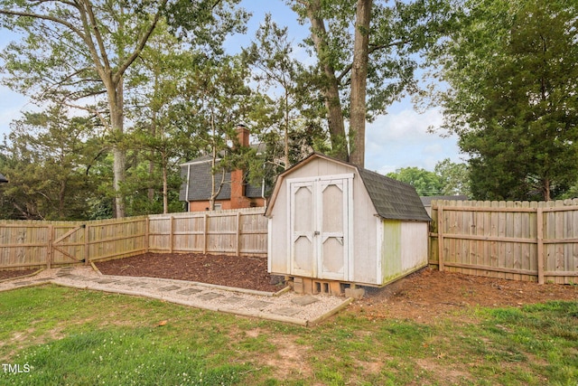 5400 Kaplan Dr, Raleigh, NC 27606 - view of shed featuring a fenced backyard