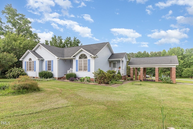 2312 Buckstone Ct, Fuquay Varina, NC 27526 - ranch-style house with a front lawn