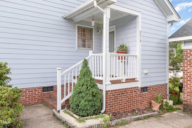 2312 Buckstone Ct, Fuquay Varina, NC 27526 - view of exterior entry featuring crawl space