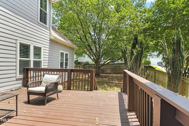 5301 Denmead Way, Raleigh, NC 27613 - wooden deck with a fenced backyard